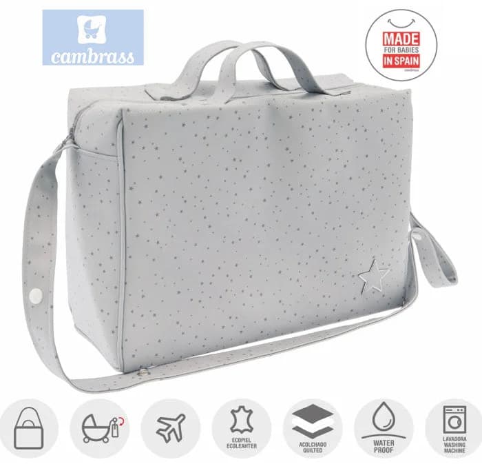 Cambrass - Saco de Maternidade Astra Cinza 16x41,5x29 cm