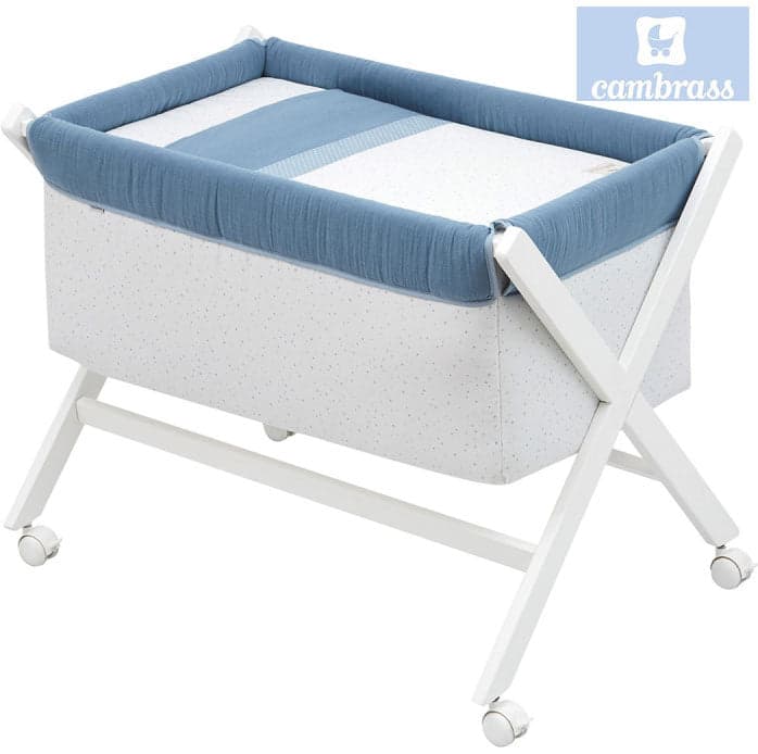 CAMBRASS - BERÇO DE MADEIRA ASTRA CELESTE 55x87x74 CM