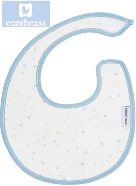 Cambrass - Babete com Velcro Astra Azul / Estrela 16x19 cm