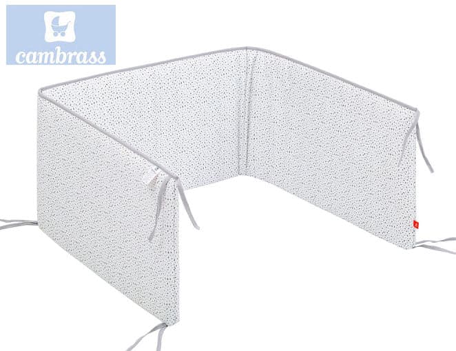 CAMBRASS - PROTETOR PARA CAMA DE GRADES 60 (COT 60) 60x35 CM LEÃO CINZA