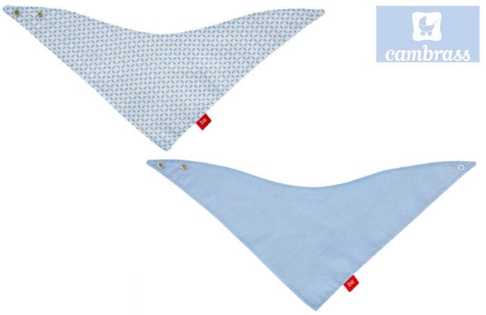 CAMBRASS - BANDANA BABETE TRI PACK 2 GIRAFA AZUL 38x18 CM