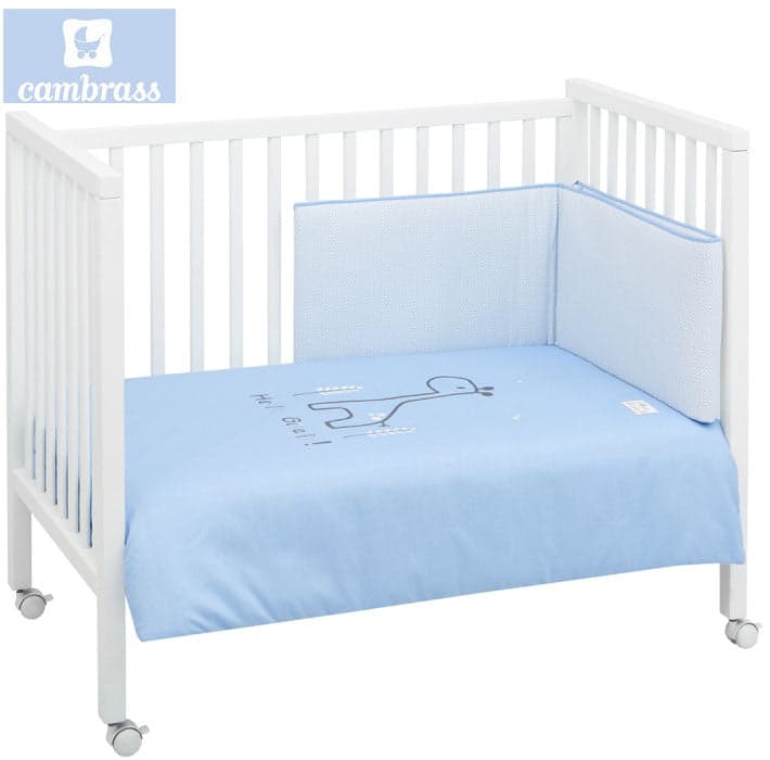 CAMBRASS - CONJUNTO COLCHA 2 PCS.F. GIRAFA AZUL 60x120 CM