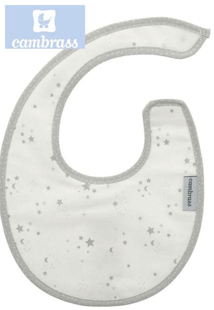 CAMBRASS -  BABETE COM VELCRO CINZA / ESTRELA 16x19 CM