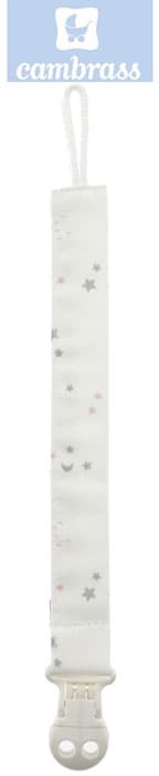 CAMBRASS - PORTA CHUPETAS CÉU ROSA / ESTRELA 2x21,5 CM