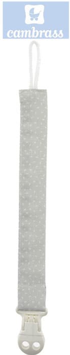 CAMBRASS - PORTA CHUPETAS CÉU CINZA / CHUVA 2x21,5 CM