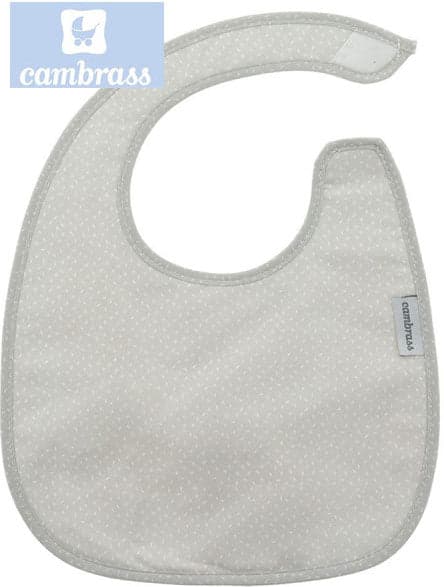 CAMBRASS - BABETE COM VELCRO CÉU CINZA / CHUVA 20x26 CM