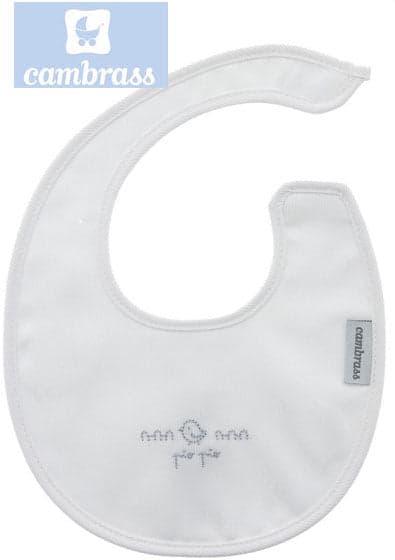 CAMBRASS - BABETE COM VELCRO PIO PIO CINZA 16x19 CM