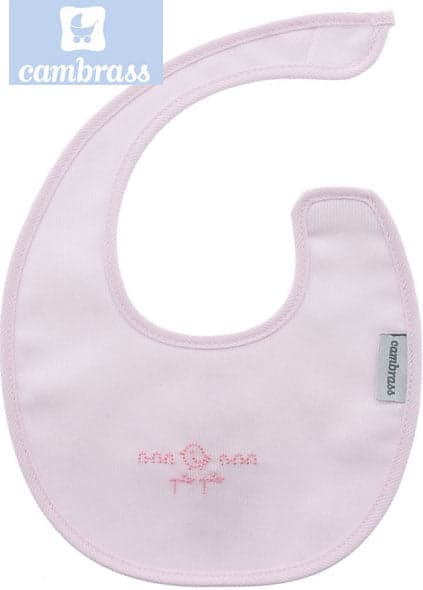 CAMBRASS - BABETE COM VELCRO PIO PIO ROSA 16x19 CM
