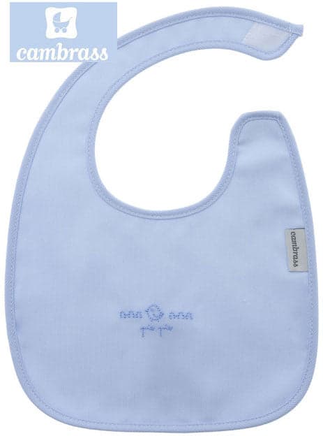 CAMBRASS - BABETE COM VELCRO PIO PIO CELESTE 20x26 CM
