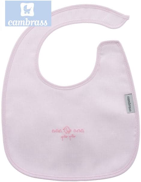 CAMBRASS - BABETE COM VELCRO PIO PIO ROSA 20x26 CM
