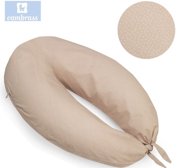CAMBRASS - ALMOFADA DE AMAMENTAÇÃO LUNA 80x185x16 CM CÉU BEGE / CHUVA