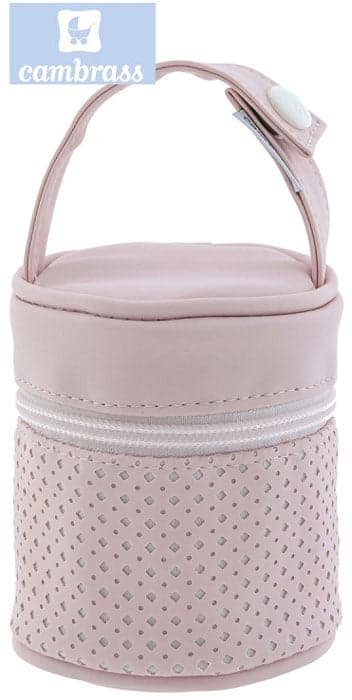 CAMBRASS - PORTA CHUPETAS PARIS ROSA 8,5x8,5x11 CM