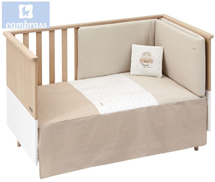 CAMBRASS - CONJUNTO COLCHA 2 PCS. CÉU BEIGE 60x120 CM