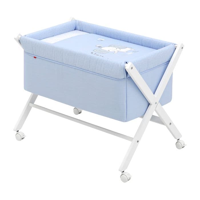 Cambrass - BERÇO DE MADEIRA ZOE 55x87x74 CM Celeste