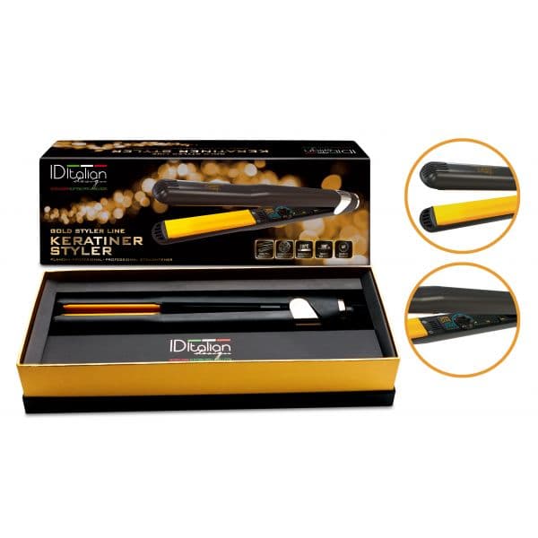 Alisador de Cabelo Italian Design Gold Styler Keratiner Styler