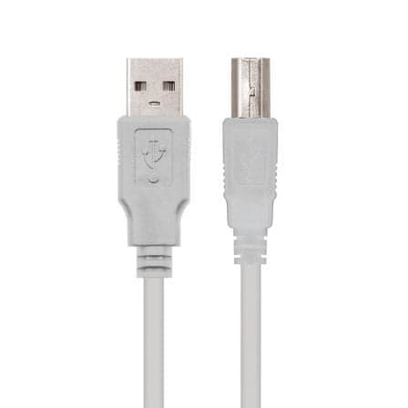 Cabo USB-A Macho para USB-B Macho 2.0 3m Nanocable 10.01.0104 Beige