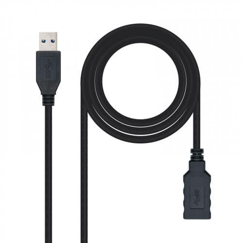 Cabo USB 3.0 Nanocable Tipo A/M-A/F 1 M Preto