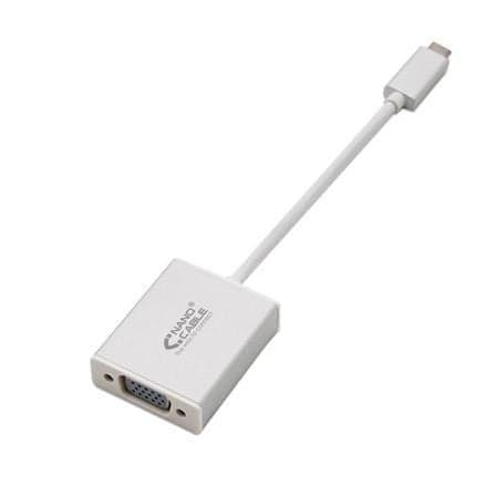 Nanocable Conversor USB-C a VGA USB-C/M-VGA/H Aluminio 10cm