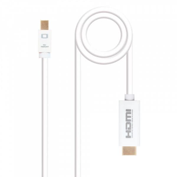 Nanocable Cabo Conversor Mini DisplayPort para HDMI White 5m - 10.15.4005