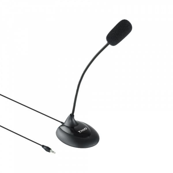 TooQ Microfone Multimédia Flexível Jack 3,5mm (Preto) - TQMM213