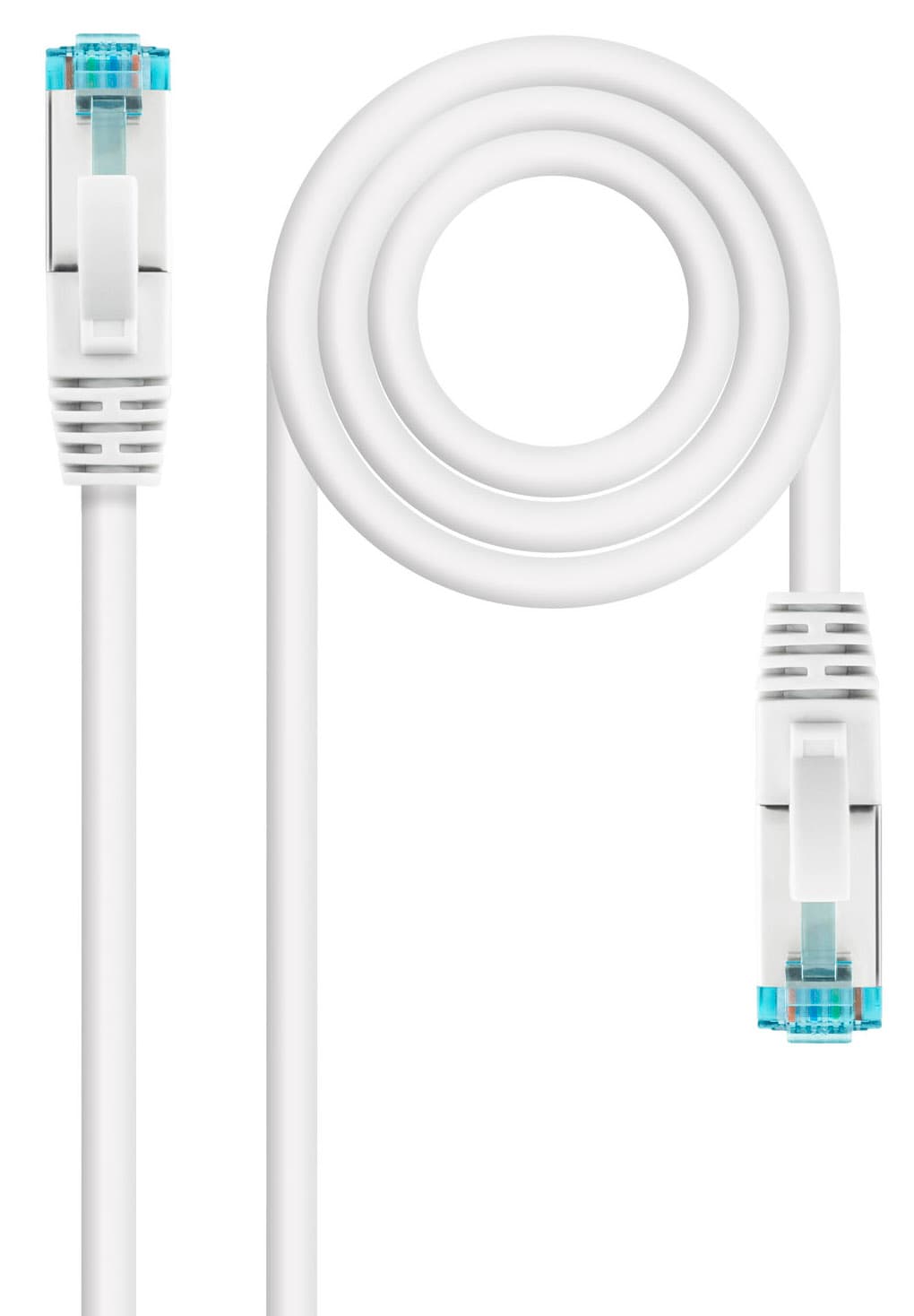 Nanocable - Cable de Red Cat.7 600MHZ LSZH SFTP PIMF AWG26, Blanco, 30 cm - 10.20.1700-L30-W