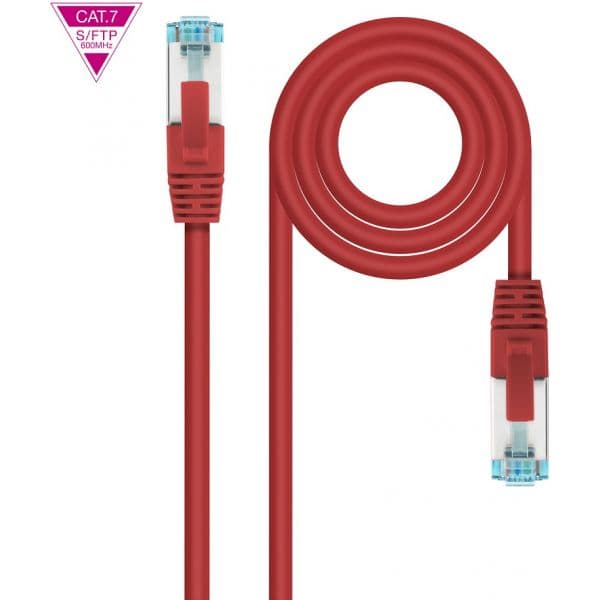 Nanocable Cabo de Rede RJ45 Cat7 S-ftp AWG26 Vermelho (30cm) - 10.20.1700-R