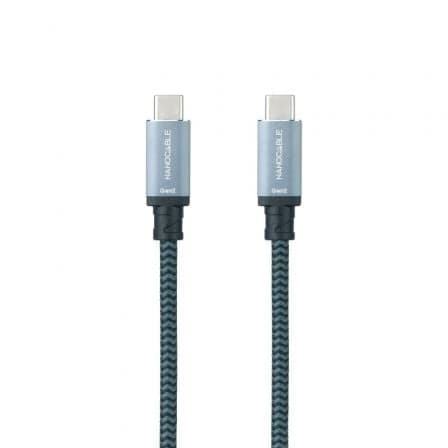 Nanocable 10.01.4101-L150-COMB cabo USB 1,5 m USB 3.2 Gen 2 (3.1 Gen 2) USB C Preto, Cinzento