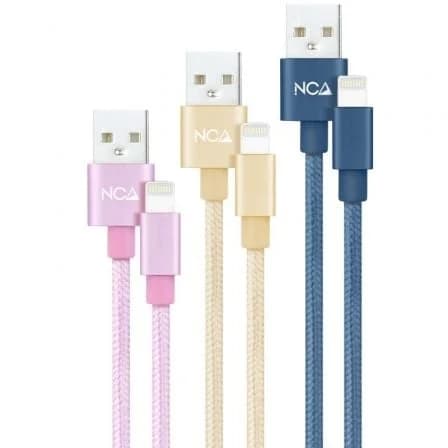 Nanocable Pack 3 USB 2.0 blindado para cabos Lightning macho/macho 1m rosa/dourado/azul