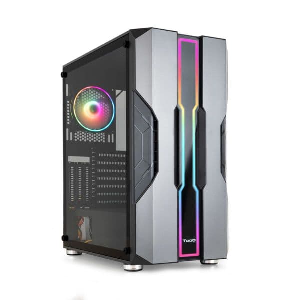 TooQ Semitorre ATX Preto Preto/Prateado - TQGCC103-B