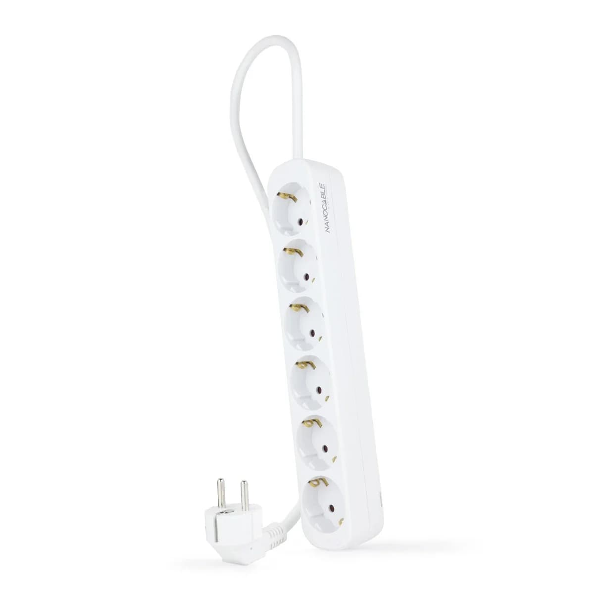 Nanocable Extensão com 6 Tomadas Tipo F 1.4m Branco