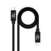 Cabo USB 4.0 Nanocable / Tipo-C Macho - Tipo-C Macho / Até 240W / 40Gbps / 1m / Preto / 10.01.5001