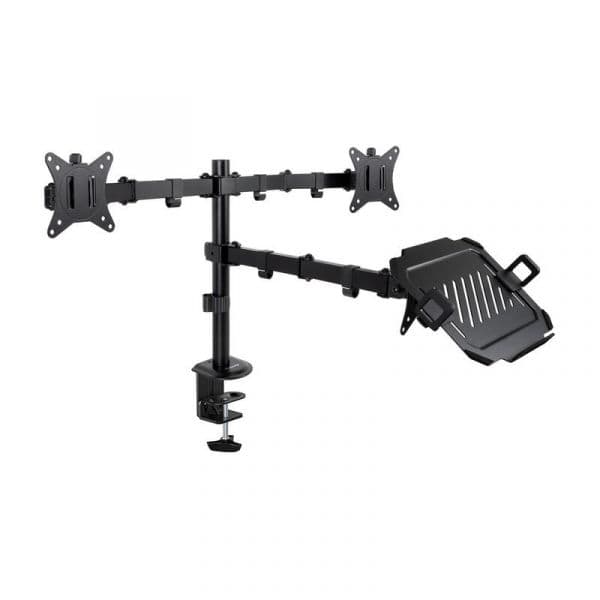 Tooq Suporte de Mesa Duplo Tilt 17" a 32" Max. 9Kg (Monitor) / 9Kg (Portátil)