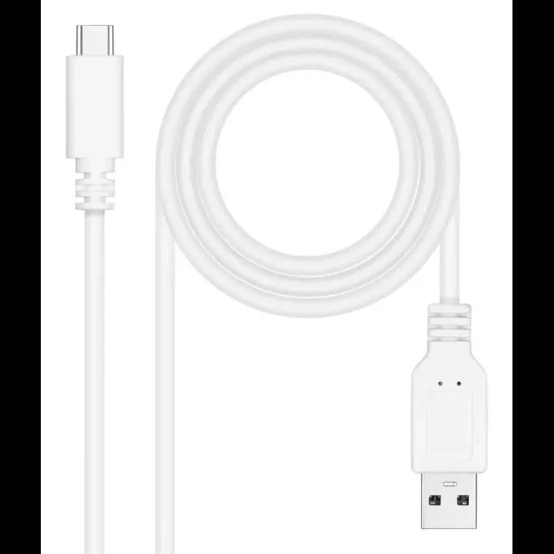 Nanocable Cabo USB 2.0 3A USB-C/M > USB-A/M 3 M Branco