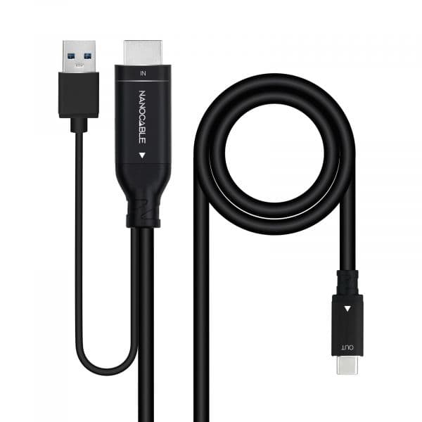 Nanocable 10.15.4354 Cabo Conversor HDMI para USB-C HDMI 2.0 4K@60Hz 1.8m