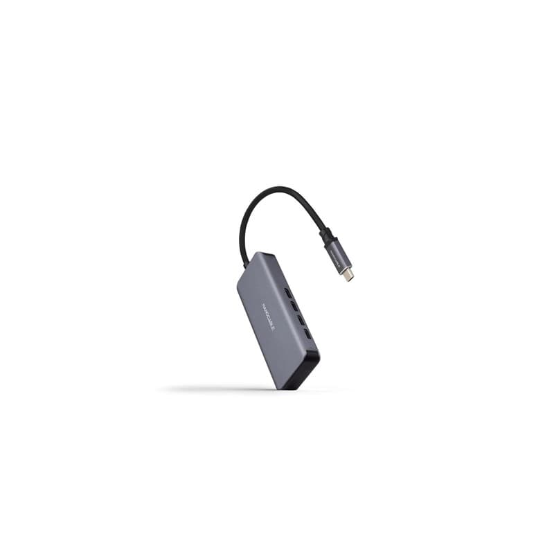 Nanocable Hub USB-C > 4xUSB-C 10 CM Grey