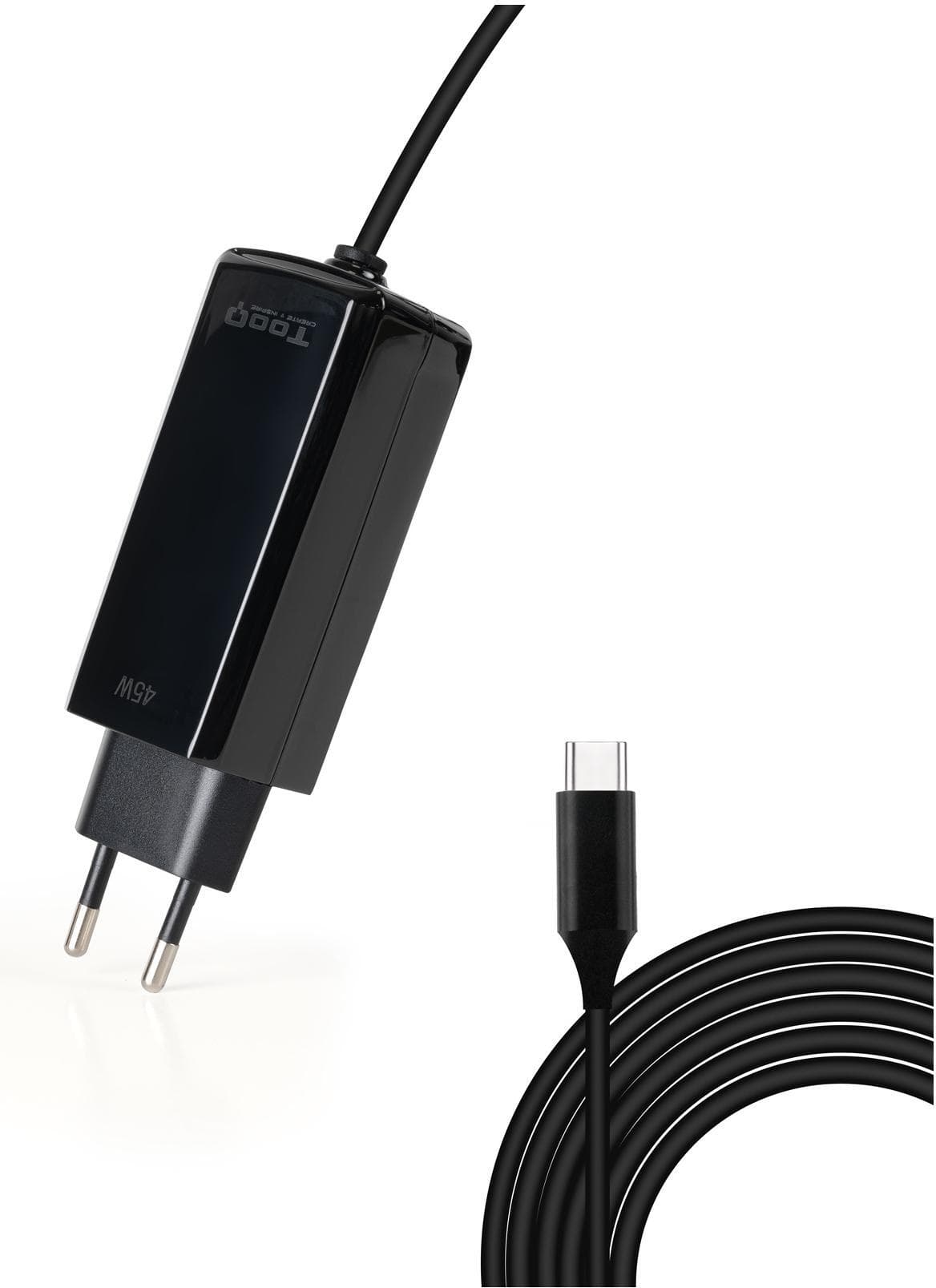 Tooq Carregador de GaN USB-C PD 45W Black