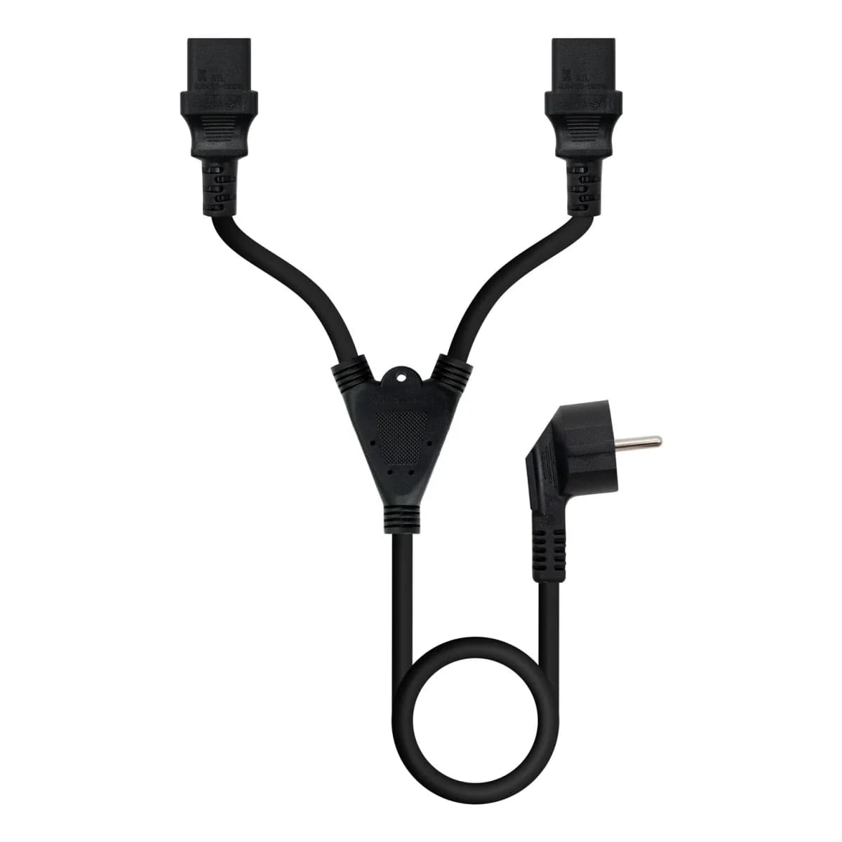 Nanocable Cabo de Alimentação Duplo CEE7/M > 2xC13/H 3 M Black
