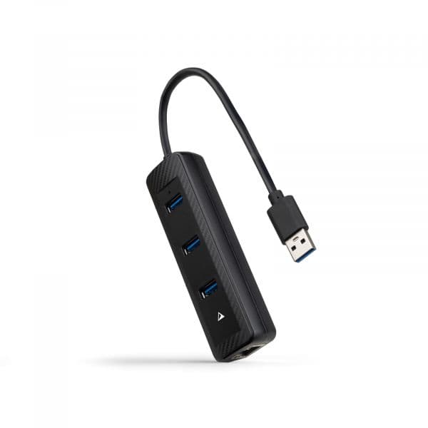 NANO CABLE 10.16.4604 Hub Conversor USB 3.0 para Ethernet 3xUSB 3.0 + RJ45 Preto