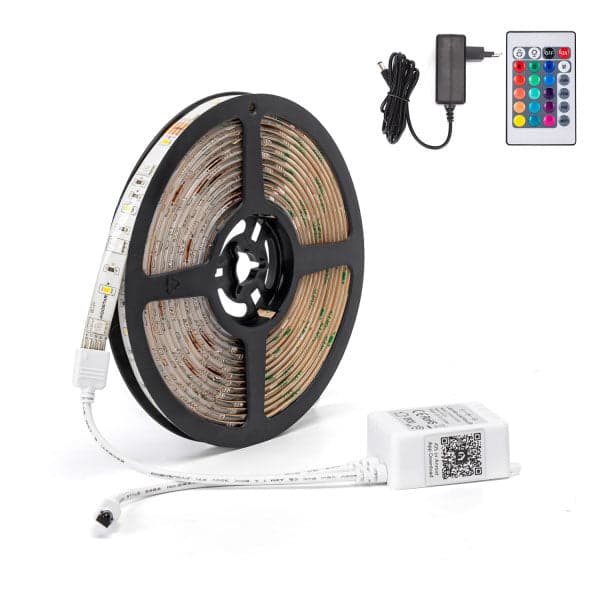 Aigostar Pack Fita Leds Inteligente Smart Rgb+w Wi-fi 12V (5 Mts) + Controlador + Fonte Alimentação - 217266
