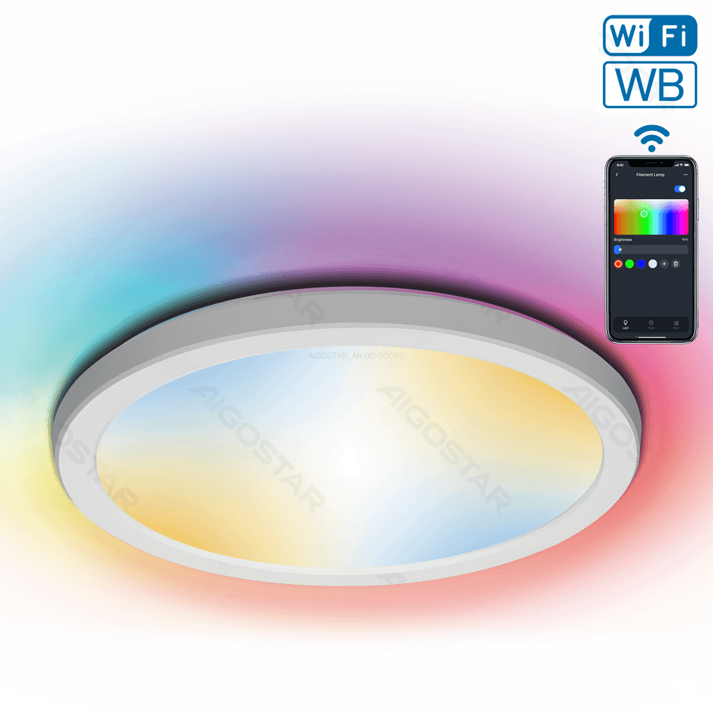 LUMINÁRIA DE TETO ULTRAFINA WIFI WB INTELIGENTE 22W