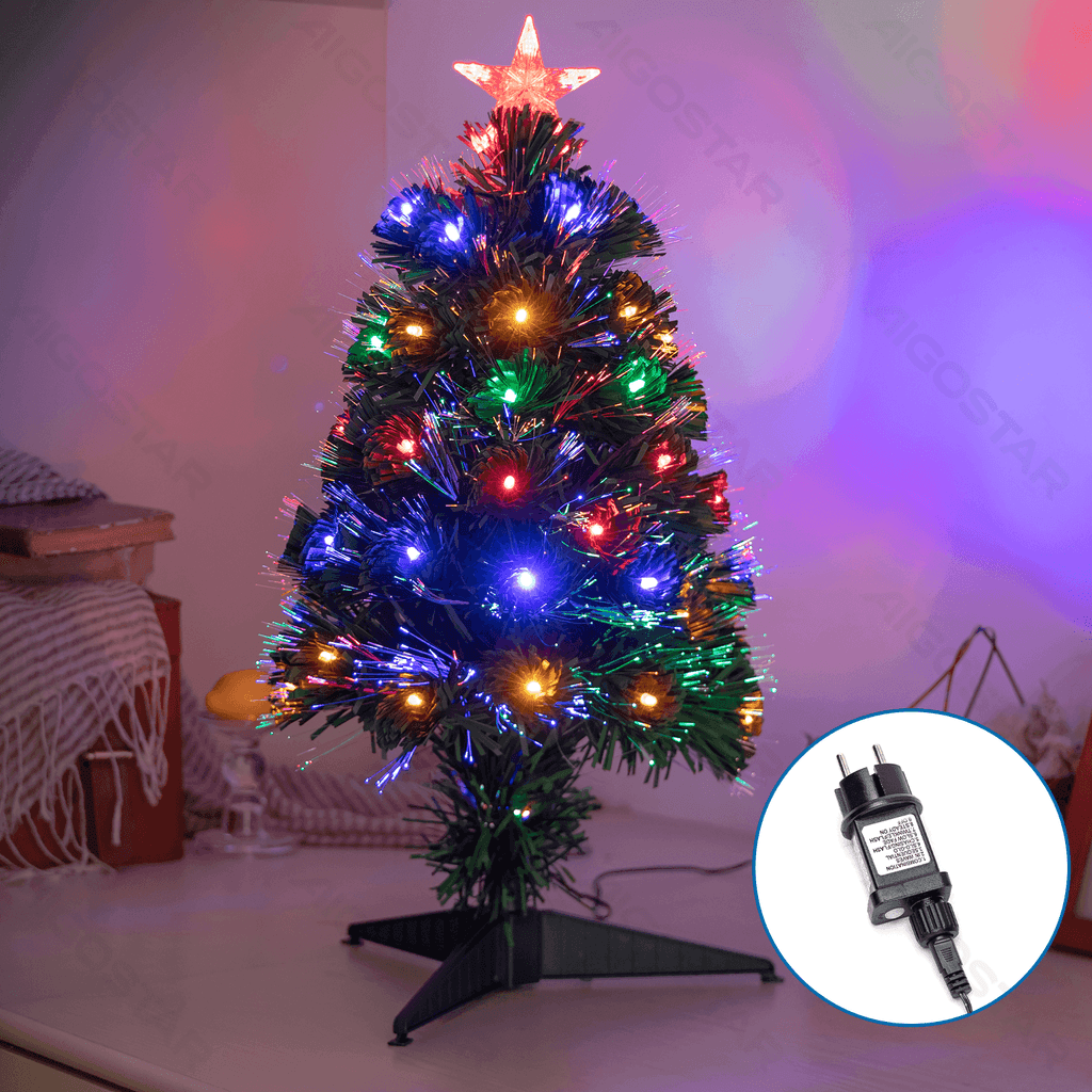 ÁRVORE DE NATAL DE FIBRA OPTIC DE BAIXA TENSÃO, RGBY, 210CM