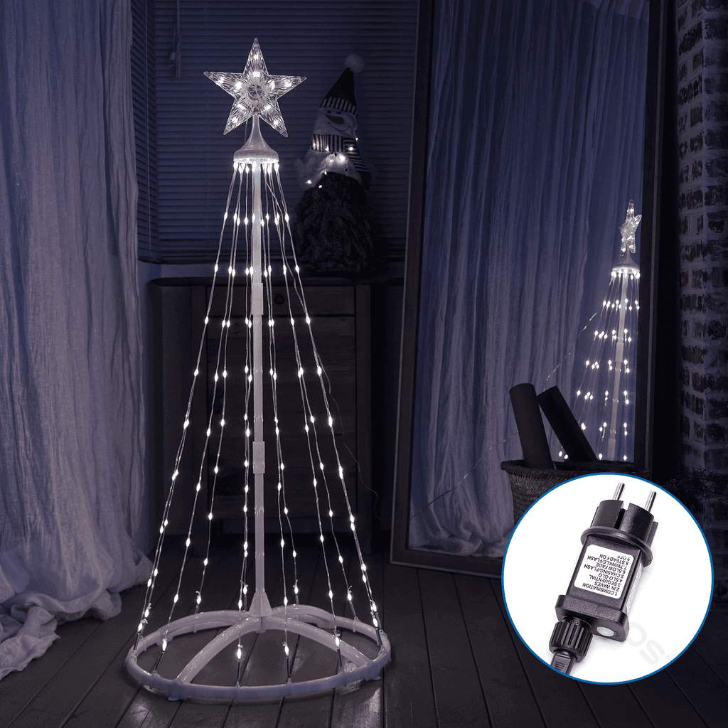 DECORAÇÃO DE ÁRVORE DE CONE DE NATAL ILUMINADA DE BAIXA TENSÃO, B