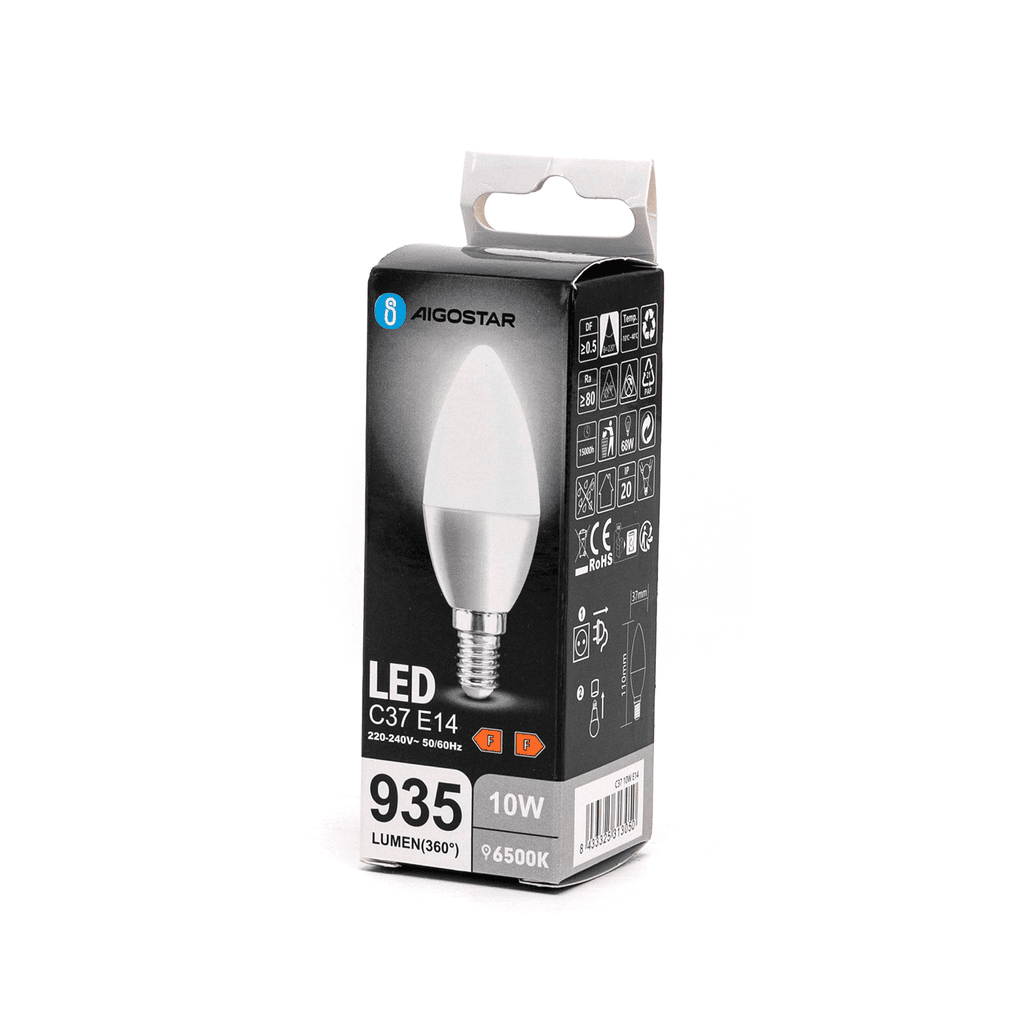 Lâmpada LED C37 E14 10W 6500K - MI050313
