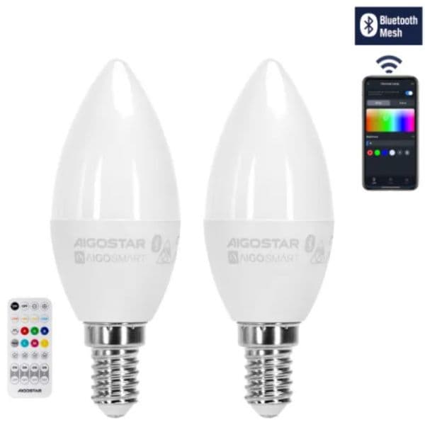 Lâmpada LED Smart Bluetooth 2 Uni. E14 C37 6.5W Rgb+cct - MI688523