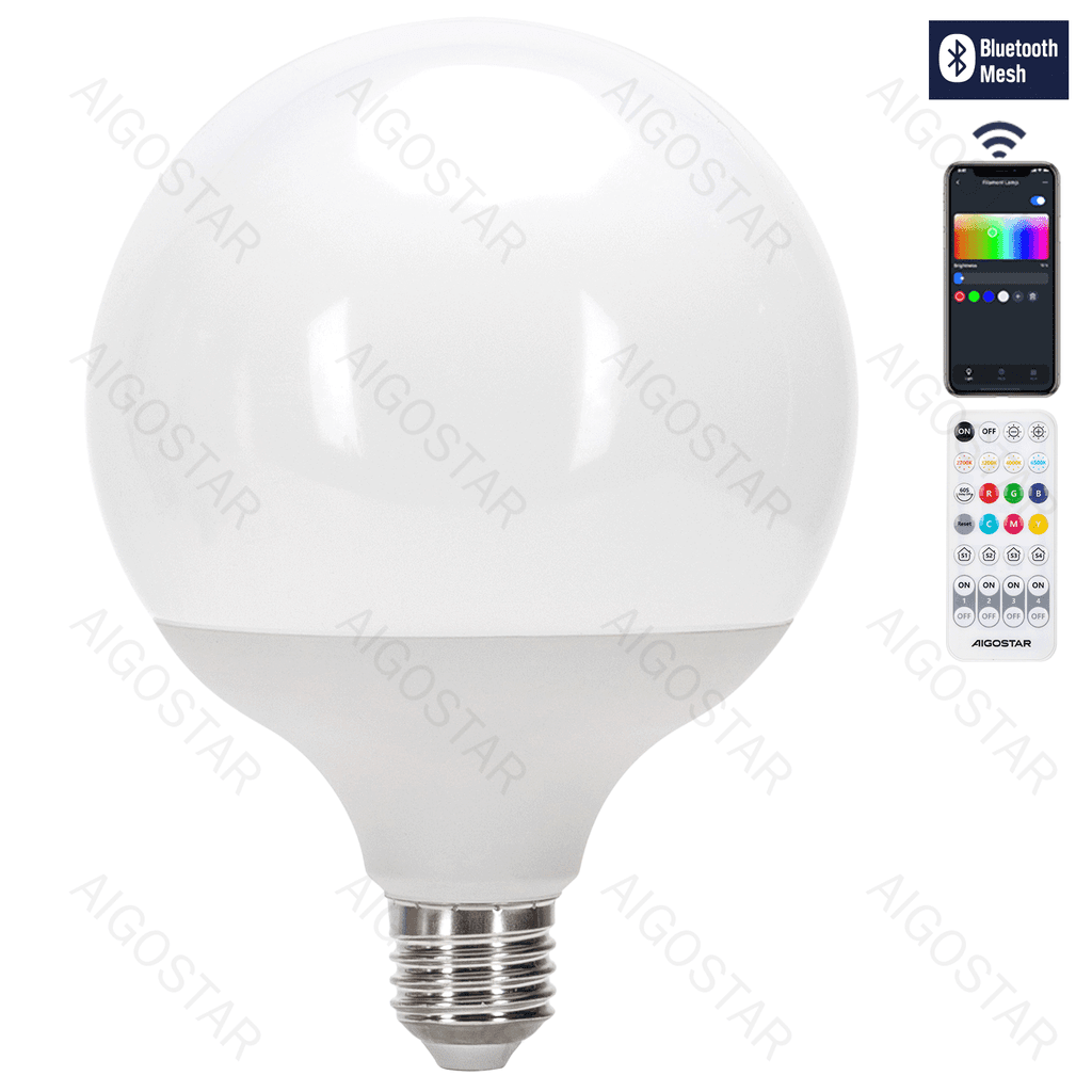 LUZ DE MIRAGEM INTELIGENTE DE MALHA BLUETOOTH G120 E27 18W RGBW
