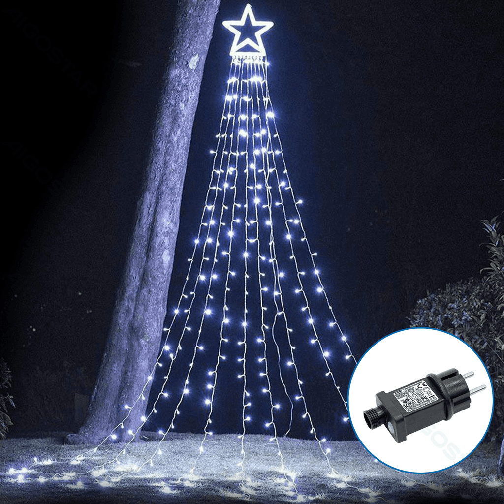 LUZ DE CORDAS DE BAIXA TENSÃO DE BAIXA TENSÃO, BRANCO FRIO, 5M+2M