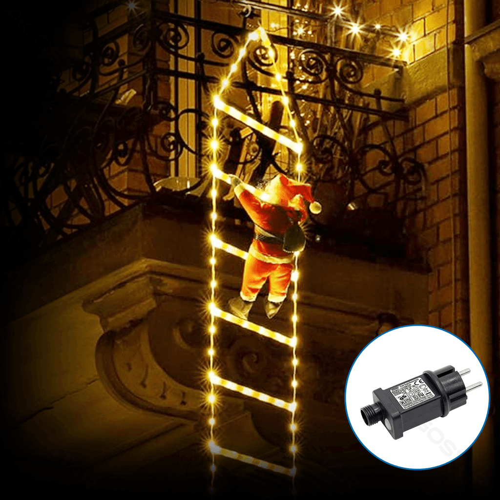 PAI NATAL DE BAIXA TENSÃO COM ESCADA, 3M+3M, BRANCO QUENTE