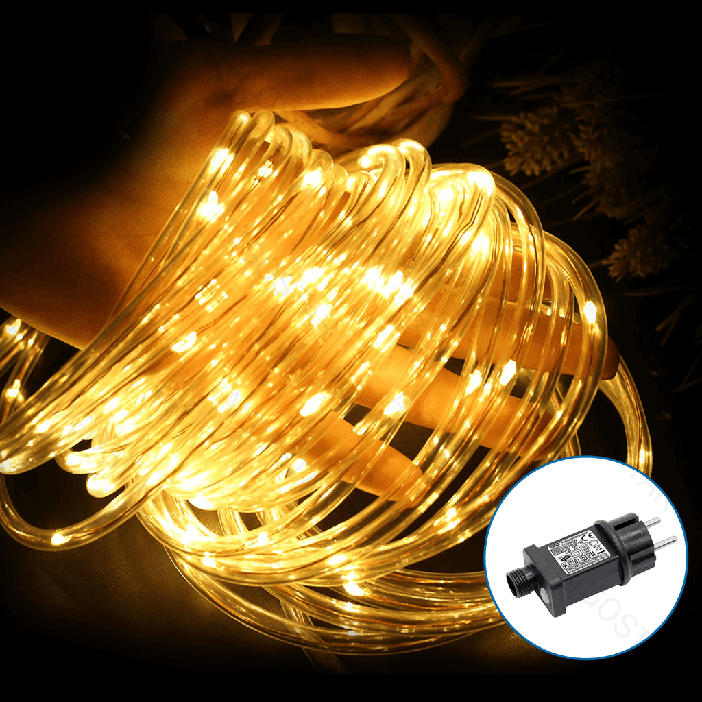 FIO DE LUZ DE BAIXA TENSÃO, LUZES TUBULARES DE F9MM, BRANCO QUENT