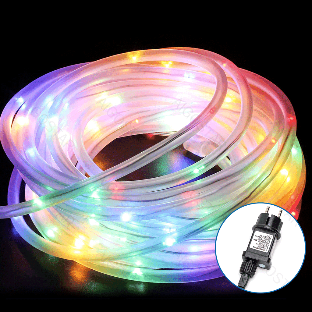 LUZES DE CORDA DE TUBO DE BAIXA TENSÃO -5MM, RGB, 30M