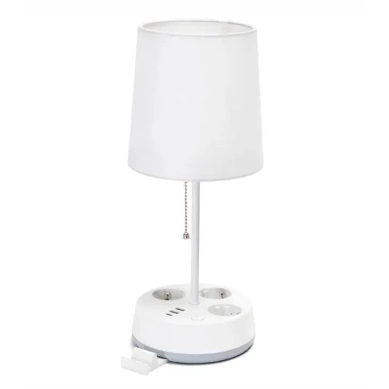 Candeeiro Secretária E27 Aigostar Branco Usb/Shucko/Suporte